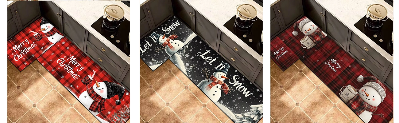christmas runner rugs for kitchen