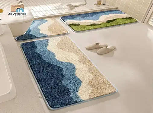 Large Luxury Bathroom Rugs with Soft and Absorbent Designs