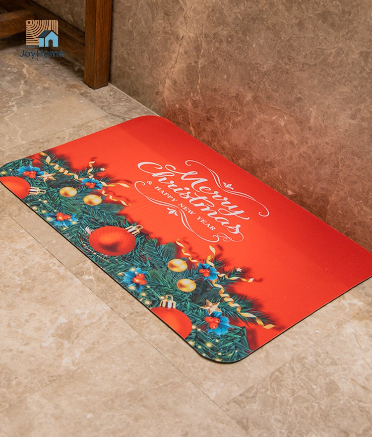 christmas shower rug