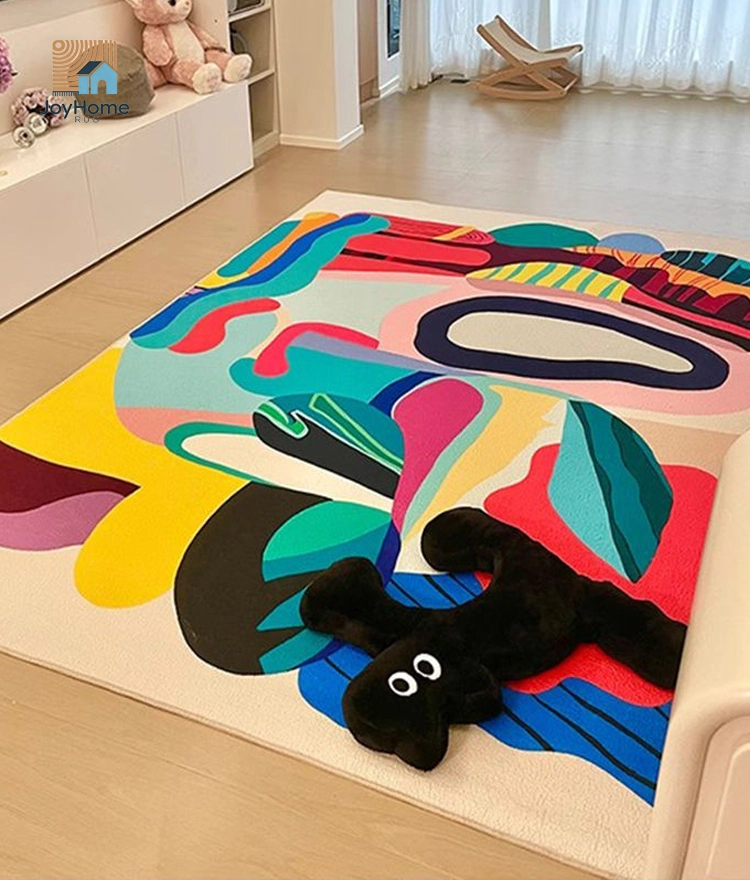 fluffy rug nursery