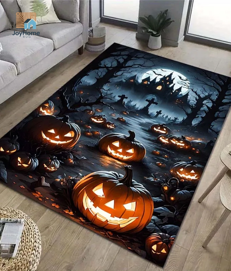 halloween living room rug