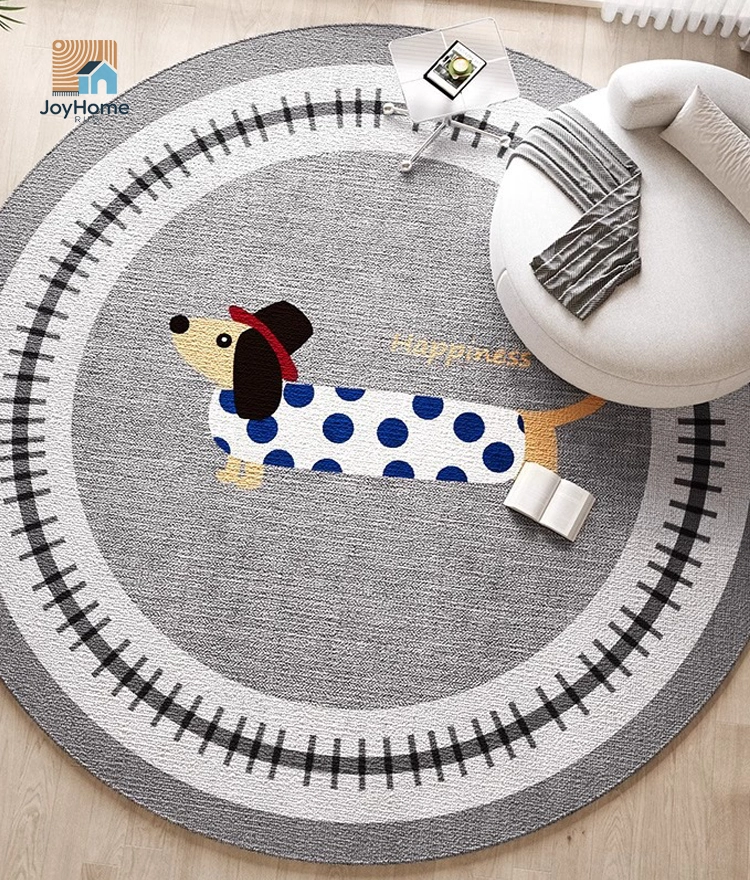 round animal rug