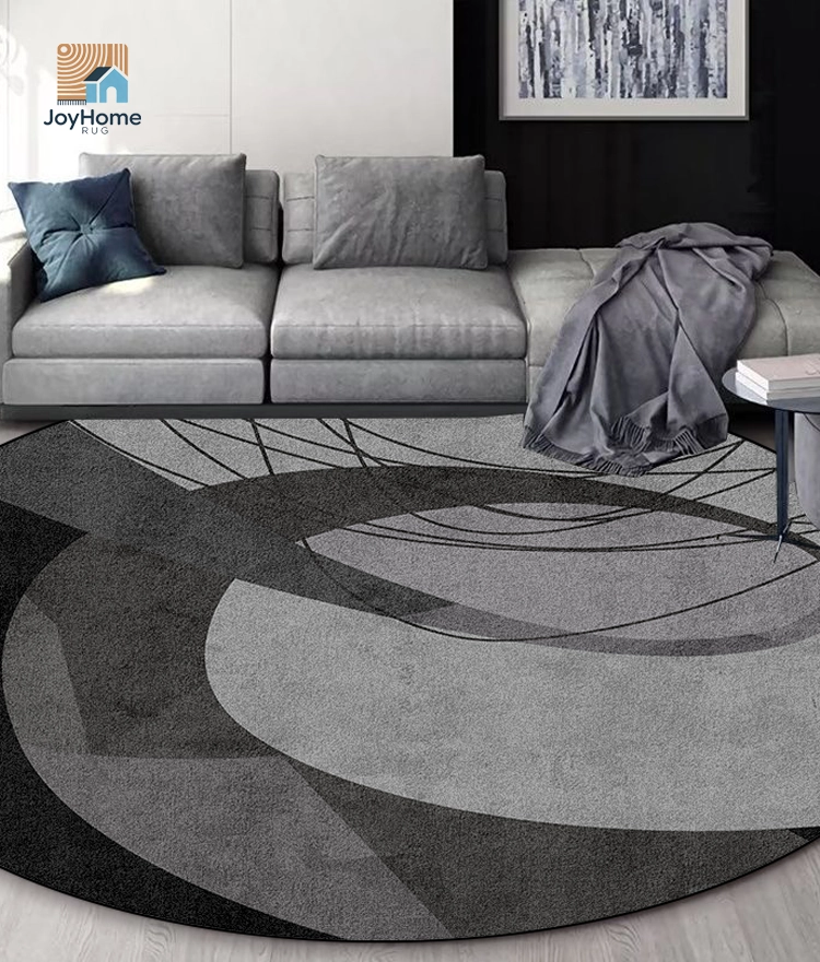 round area rug in living room
